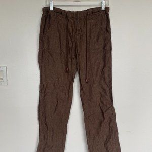 Brown Linen Pants